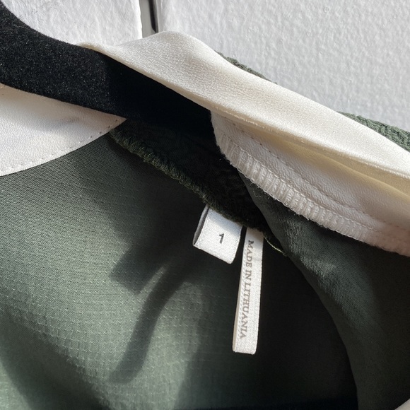 *4 for $20* Green and white Sandro shirt dress size 1 - Picture 4 of 5